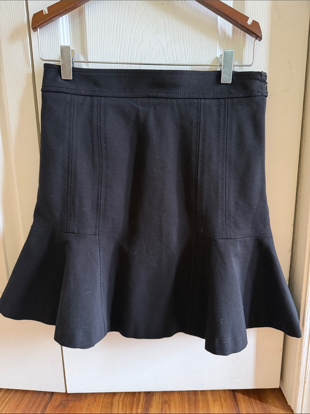 White House Black Market flared skirt black